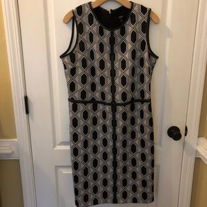 Black and white geometric dress
